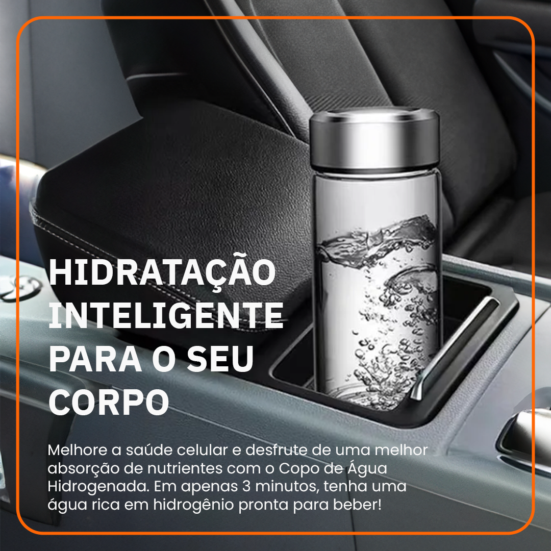 Garrafa Água Hidrogenada - HydroBottle Pro - Garrafa Técnologica que Transforme sua água comum em uma água hidrogenada para uma vida mais saudável