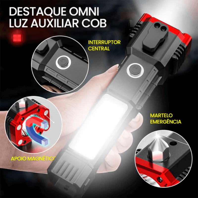 Lanterna Tática Powerbank 4 em 1 | Promoção compre 1 leve 2