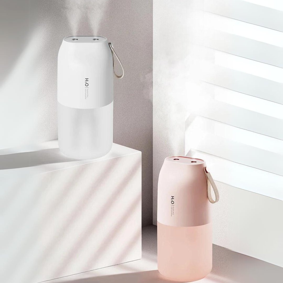 Umidificador de Ar de névoa dupla Portátil 300ml USB