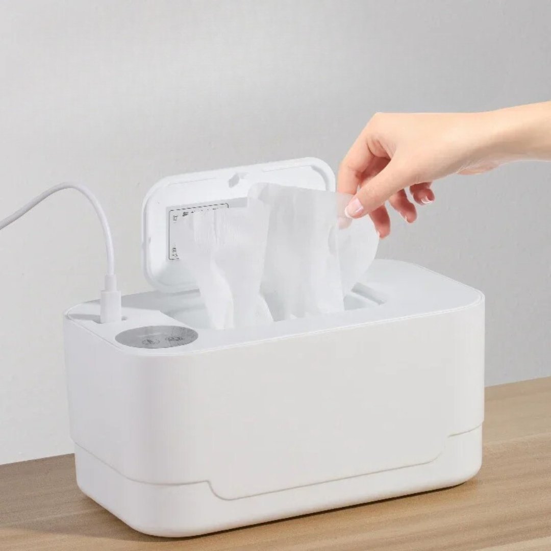 Aquecedor de Lenços Umedecidos com Display LED e Carregador USB Portátil