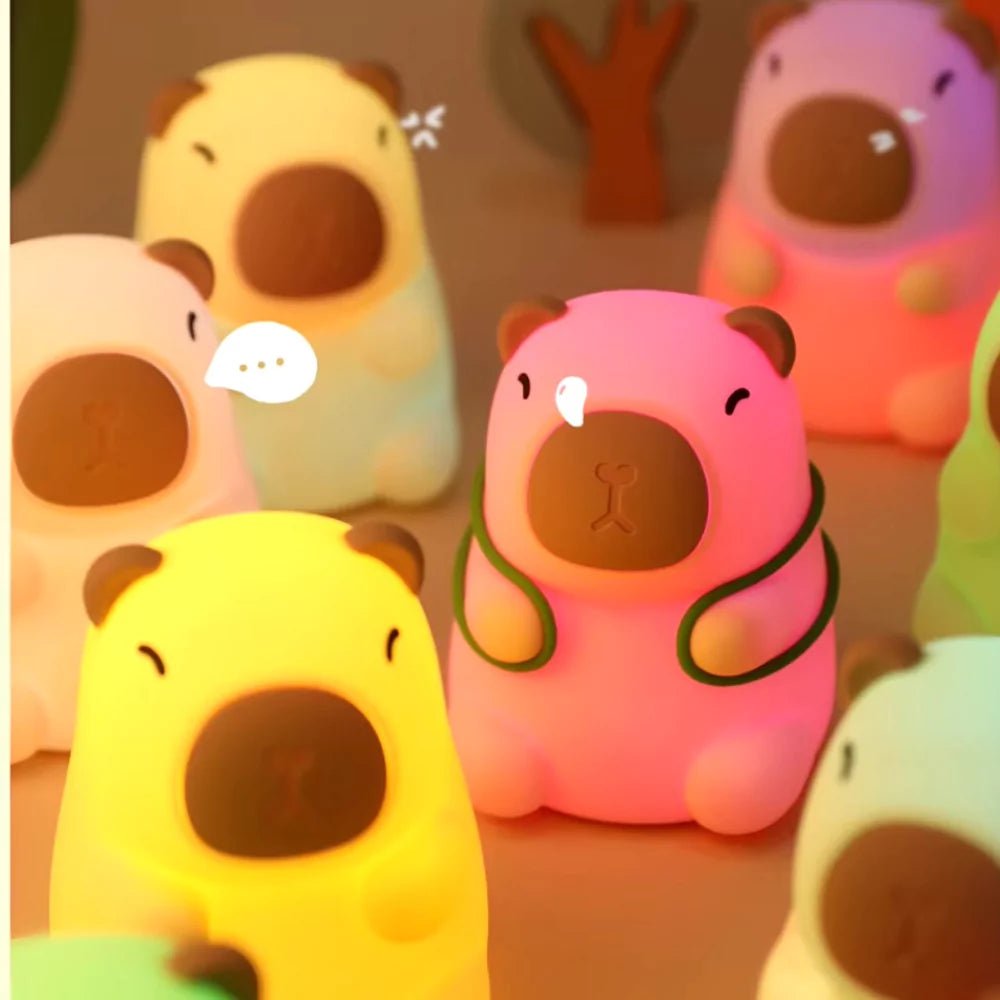 Luz Noturna Capivara de Silicone para Crianças