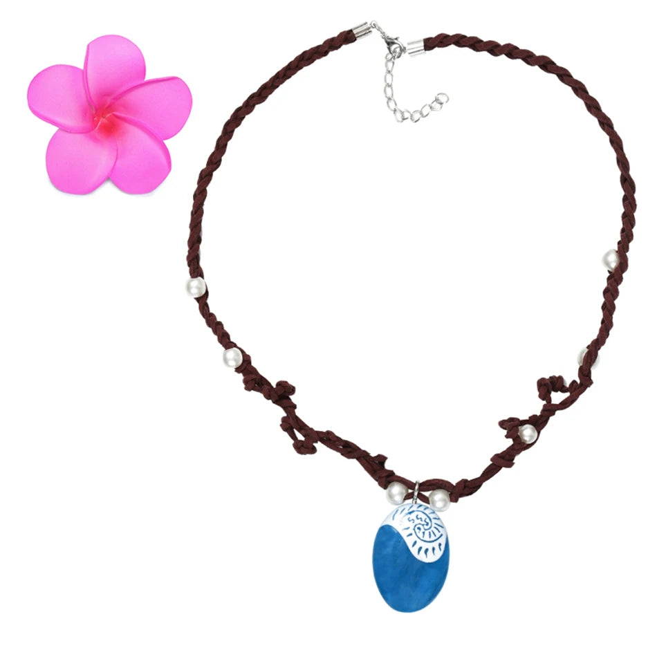 Fantasia Infantil Disney - Moana 2 *Saia Rodada* e *Peruca* Brinde Bolsa e coroa de flores