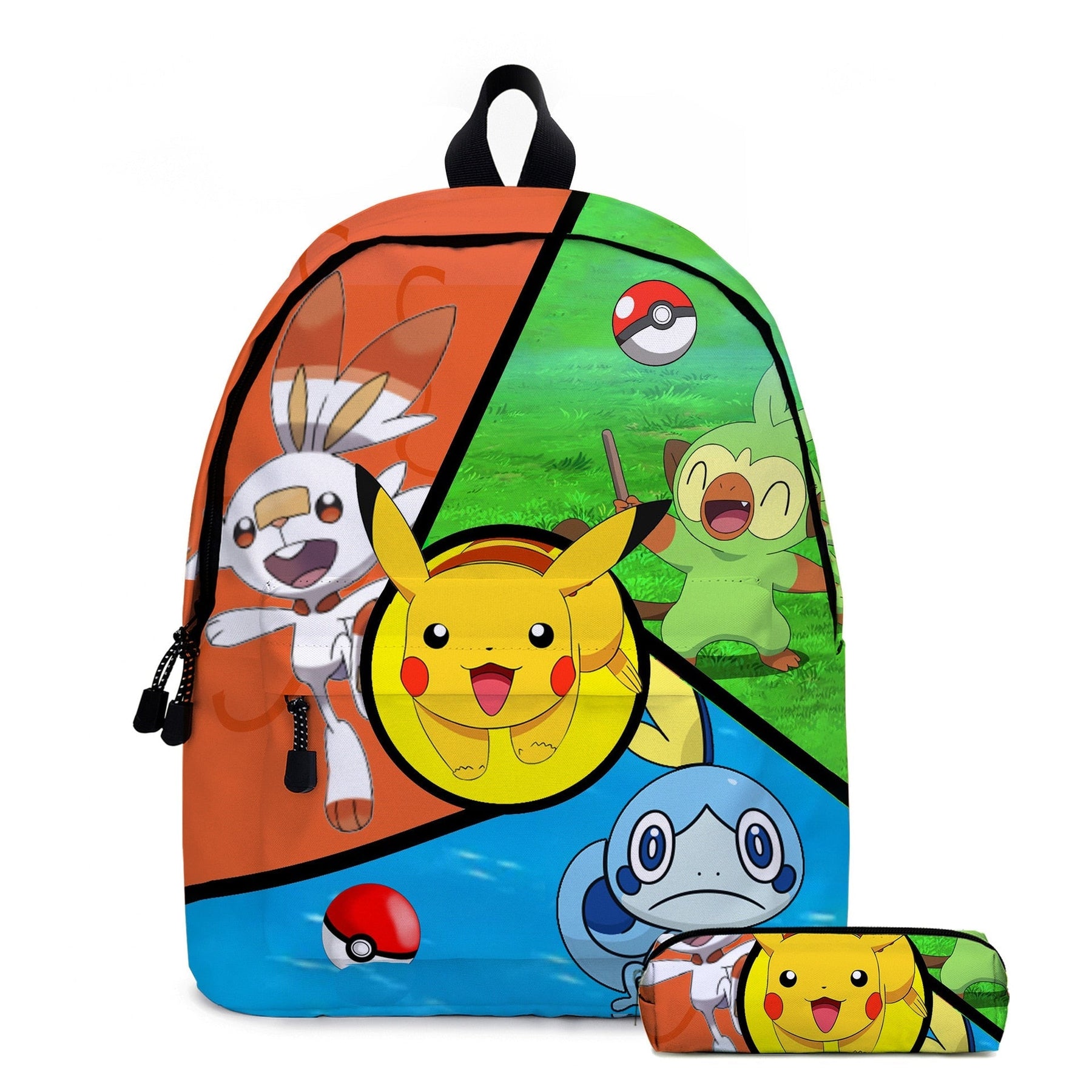 Kit Mochila + Estojo Escolar Infantil Pokémon