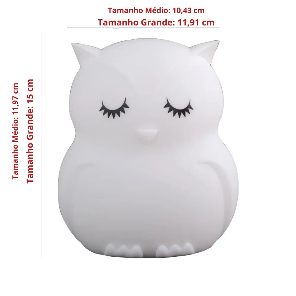 Luminária LED Tipo Animais Recarregável com Controle Remoto