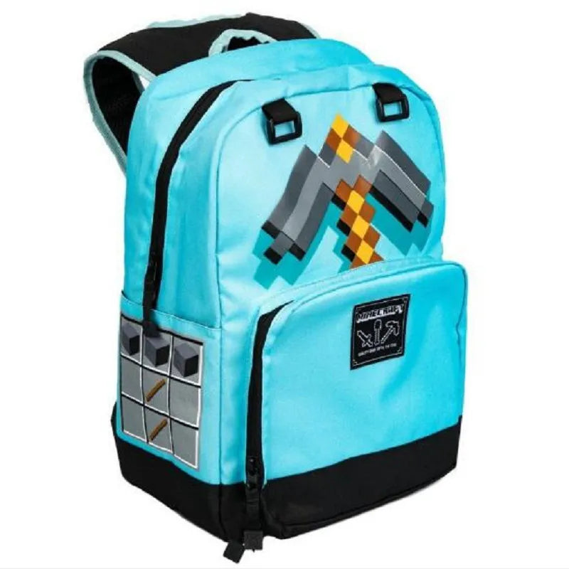 Mochila Escolar Infantil Mundo do Minecraft