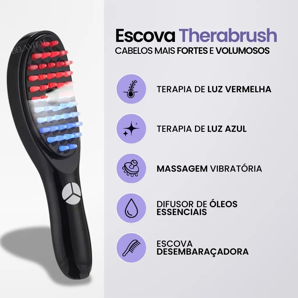 Escova Antiqueda de Terapia Capilar | TheraBrush 4 em 1