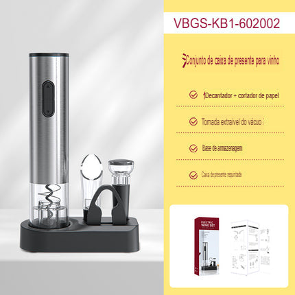 Abridor de Vinhos Elétrico | WineEase® - Sofisticado conjunto de abridor de Vinhos elétrico.