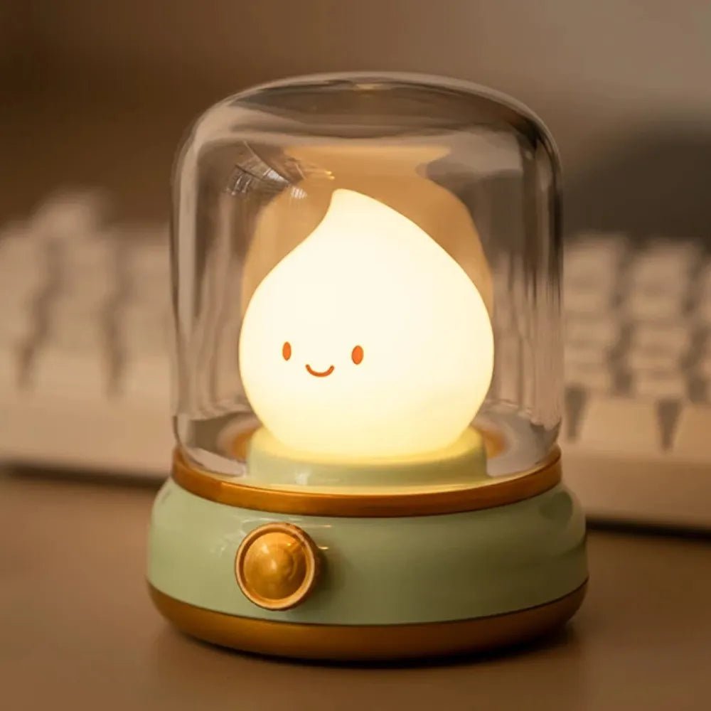 Luminária LED de Mesa Tipo Gota USB Recarregável e Portátil