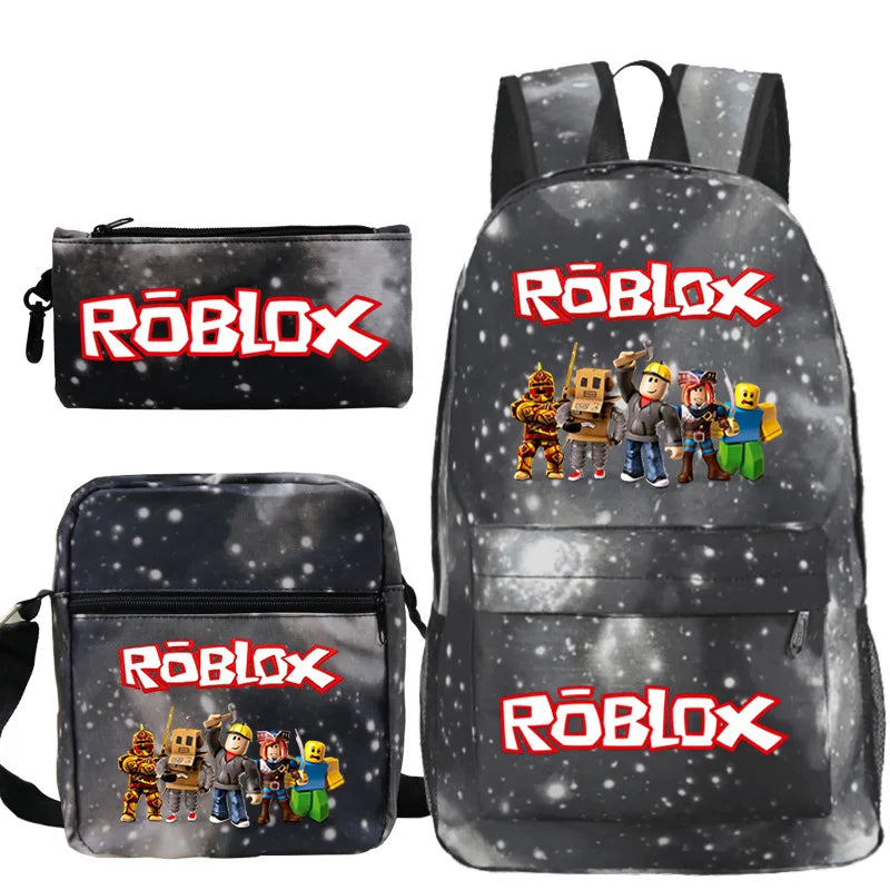 Mochila Infantil Roblox - Promoção Lancheira e Estojo de Brinde