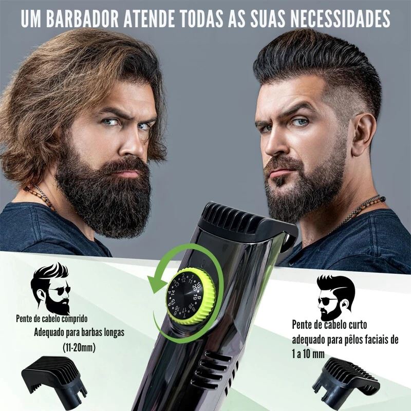 Máquina de Barbear com aspirador e dispense | Aparador de Pelos - TrimClear Pro Max - dispense aspirador sem fio