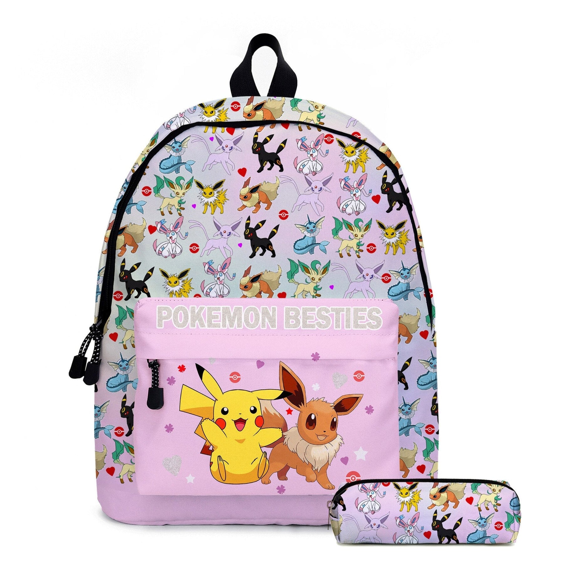 Kit Mochila + Estojo Escolar Infantil Pokémon