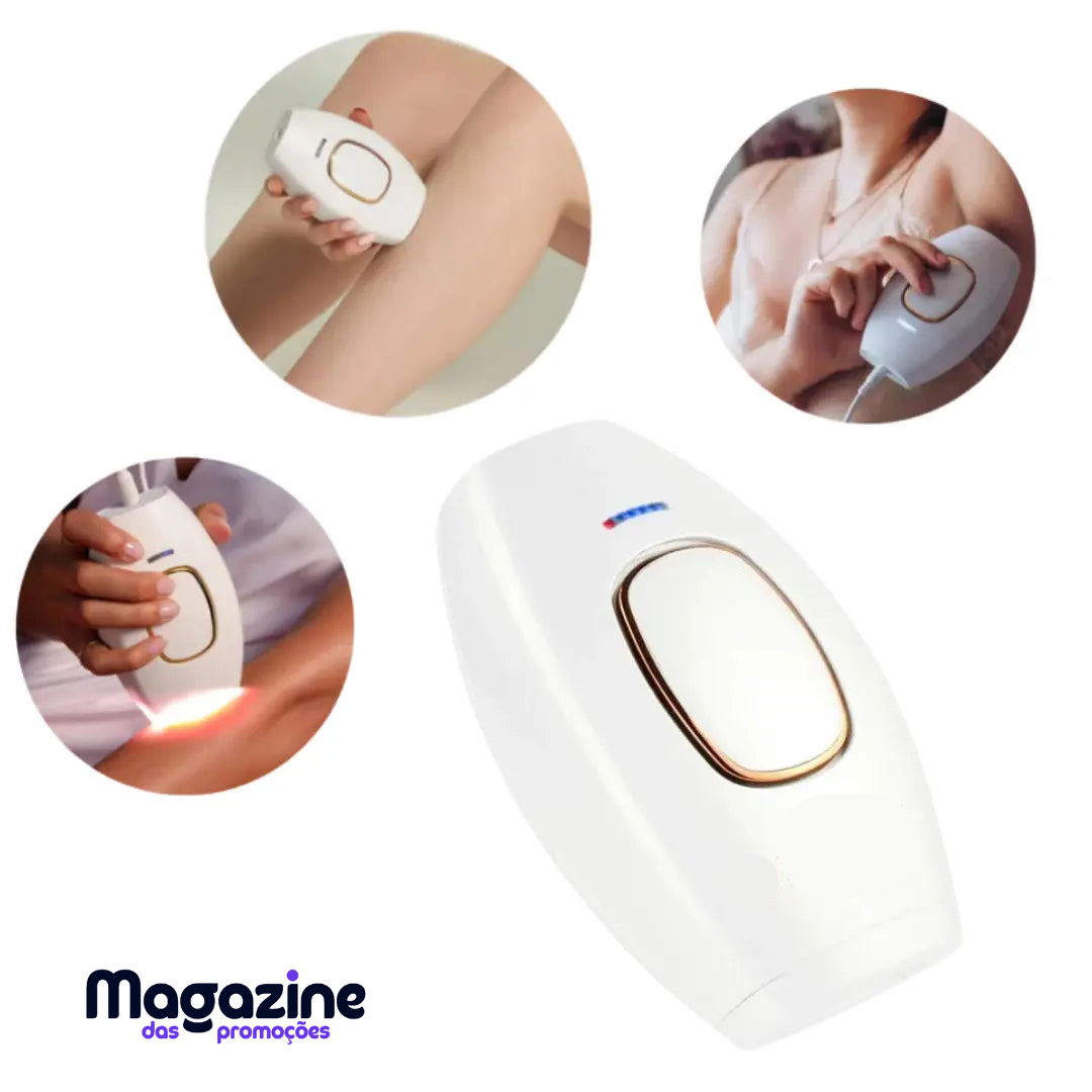 Depilador a Laser Portátil - PureLaser MAx® - Indolor e elétrico + Brinde - Óculos de proteção UV