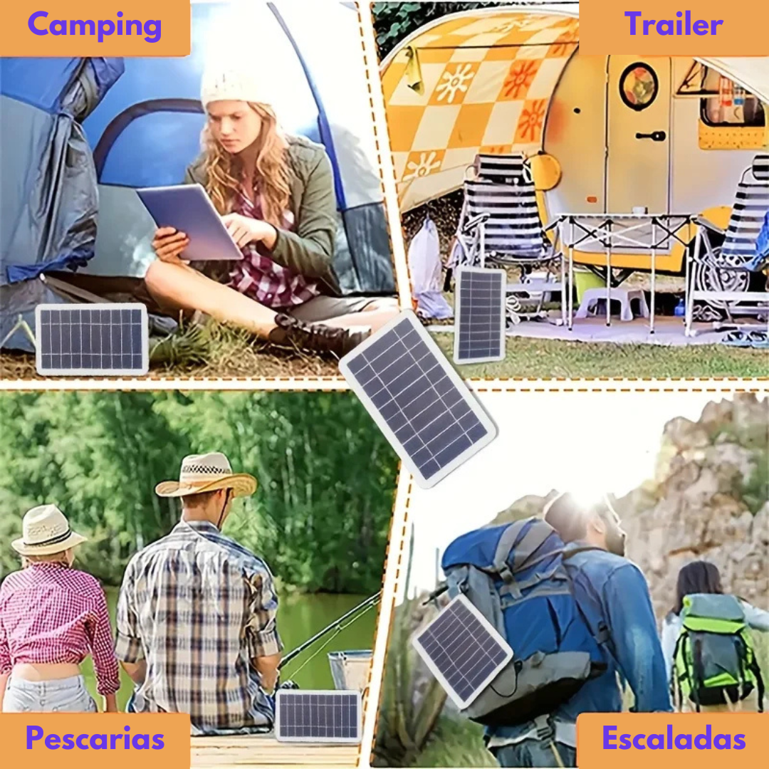 Painel Solar fotovoltaica Portátil | EcoCharge® - Placa solar fotovoltaica Portátil à prova d´água