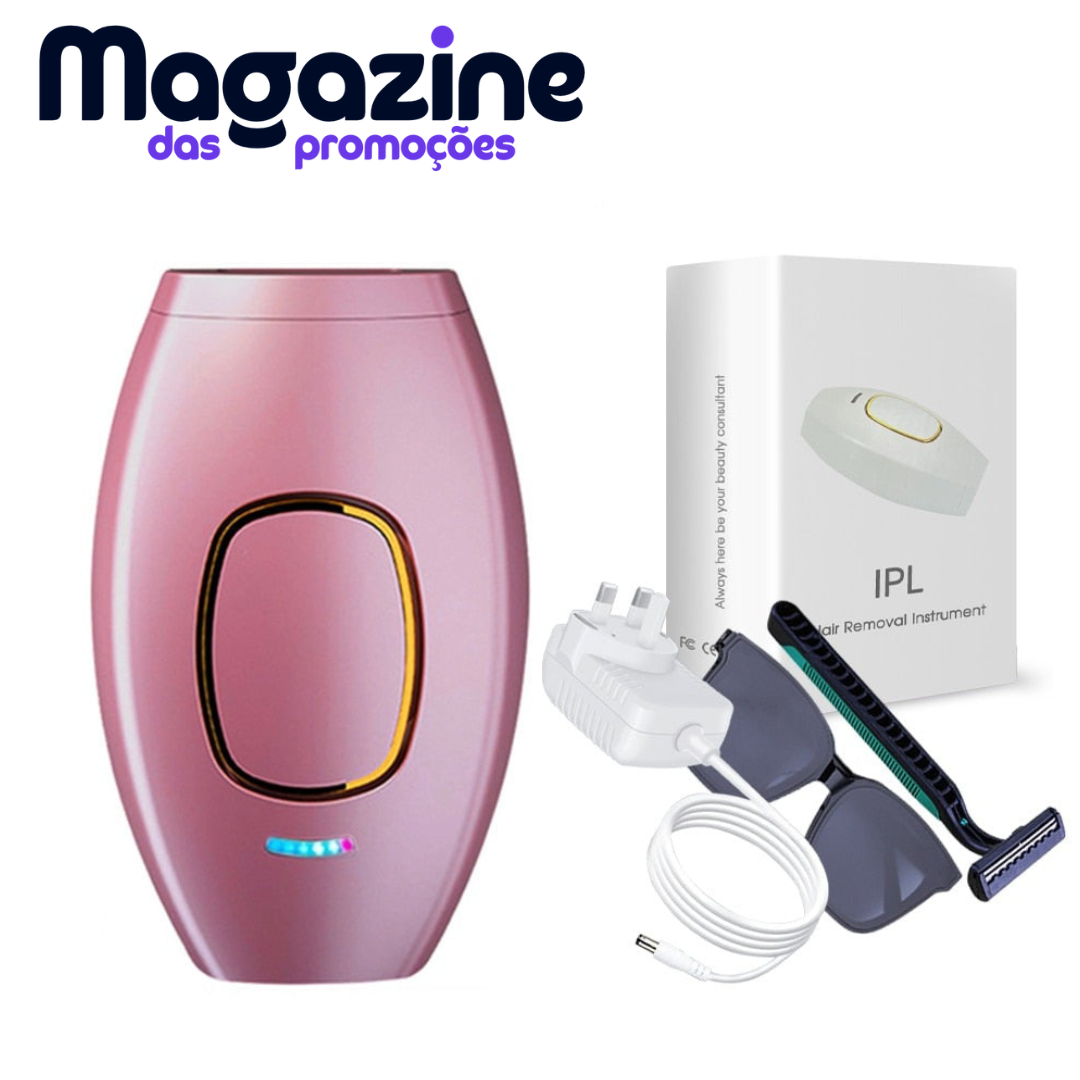 Depilador a Laser Portátil - PureLaser MAx® - Indolor e elétrico + Brinde - Óculos de proteção UV