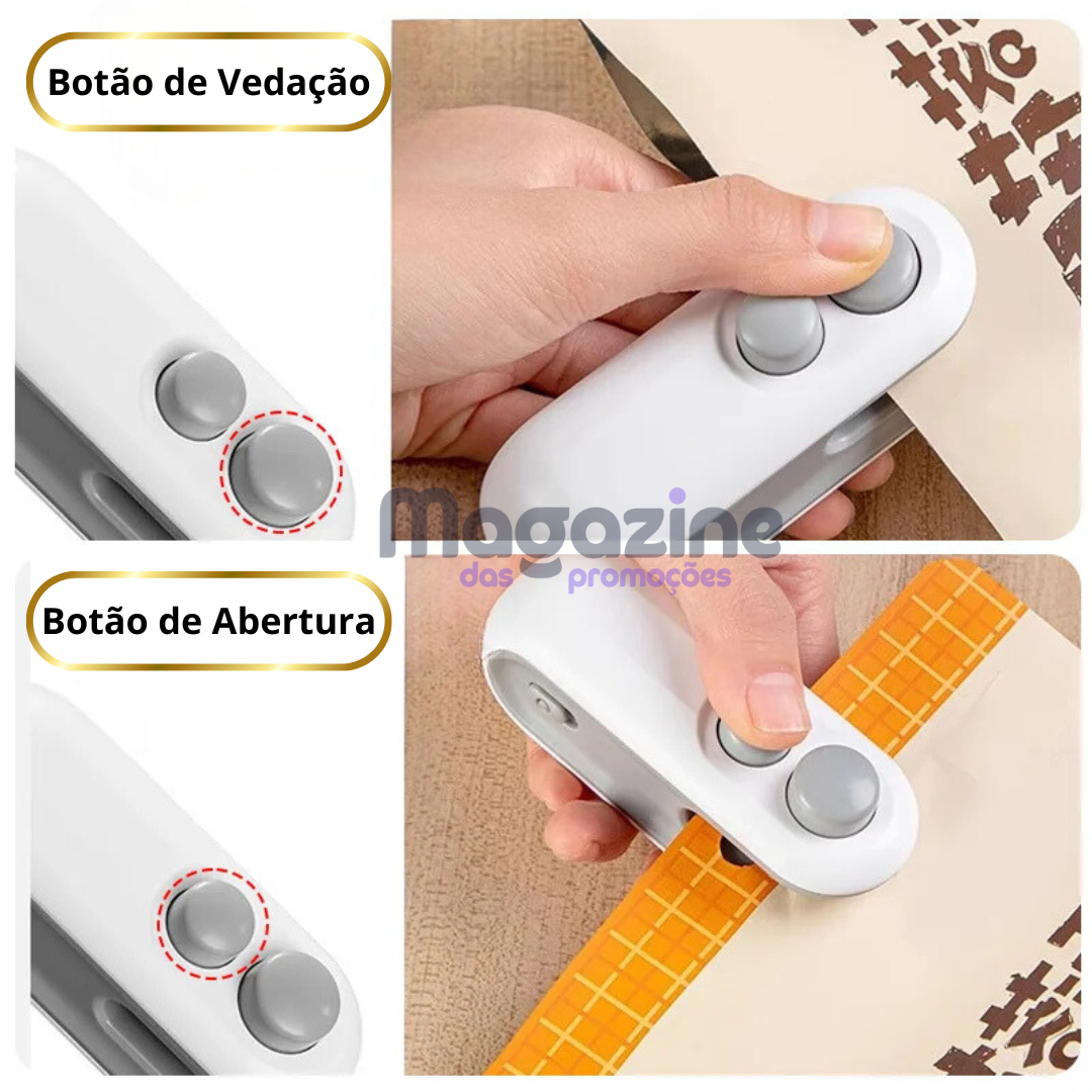 Mini Selador Portátil de Embalagens | MiniPack Pro®