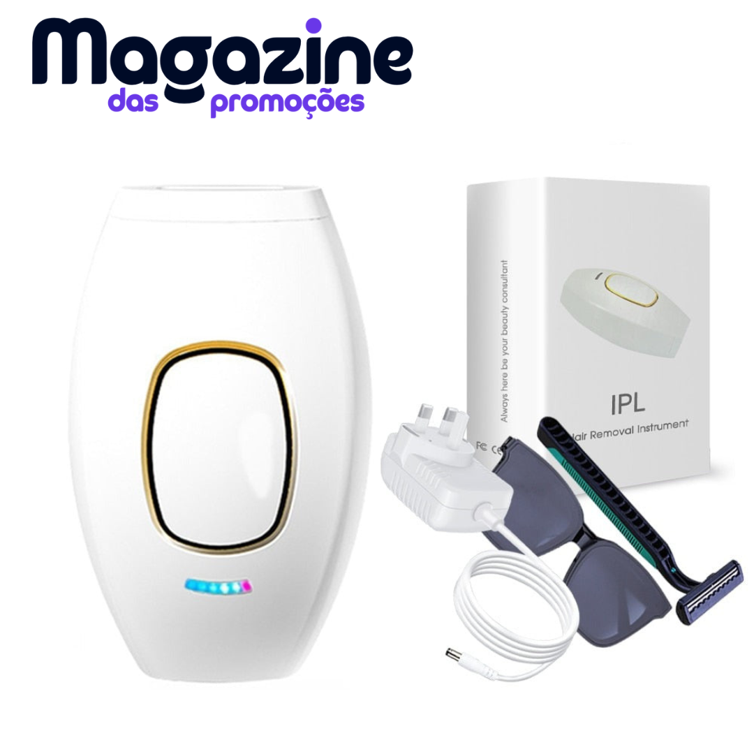 Depilador a Laser Portátil - PureLaser MAx® - Indolor e elétrico + Brinde - Óculos de proteção UV