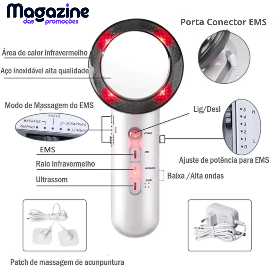 Aparelho Lipo Cavitação Queimador de Gordura, Celulite por Ultrassom | LipoHome Pro®