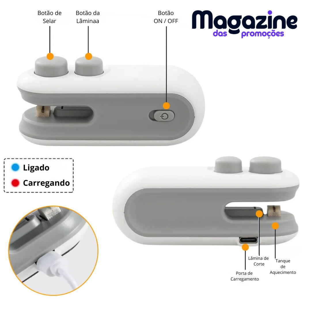 Mini Selador Portátil de Embalagens | MiniPack Pro®