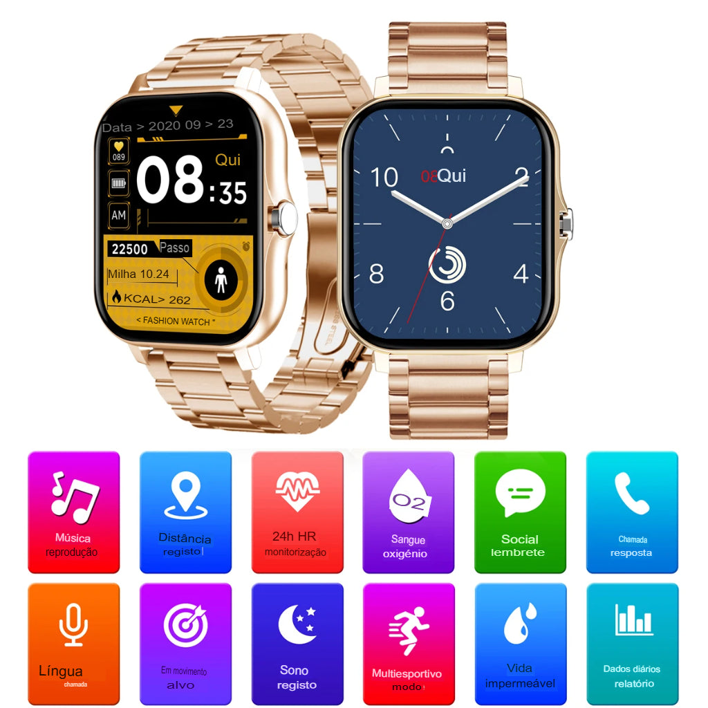 SmartWatch Multifuncional Feminino | Brinde exclusivo + 2 pulseiras