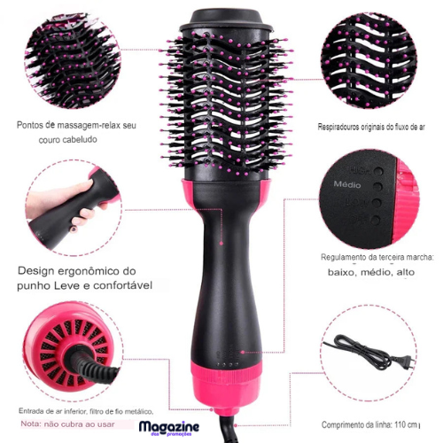 Escova Secadora 3 em 1 | TrioBrush®