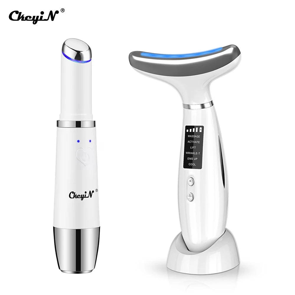 Massageador facial elétrico | LightCare Max® | + Brinde Caneta ocular Vibratória anti olheira