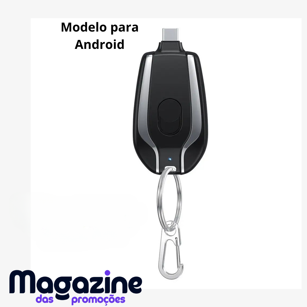 Carregador Portátil chaveiro | PowerCarry® | Android e Apple IOS