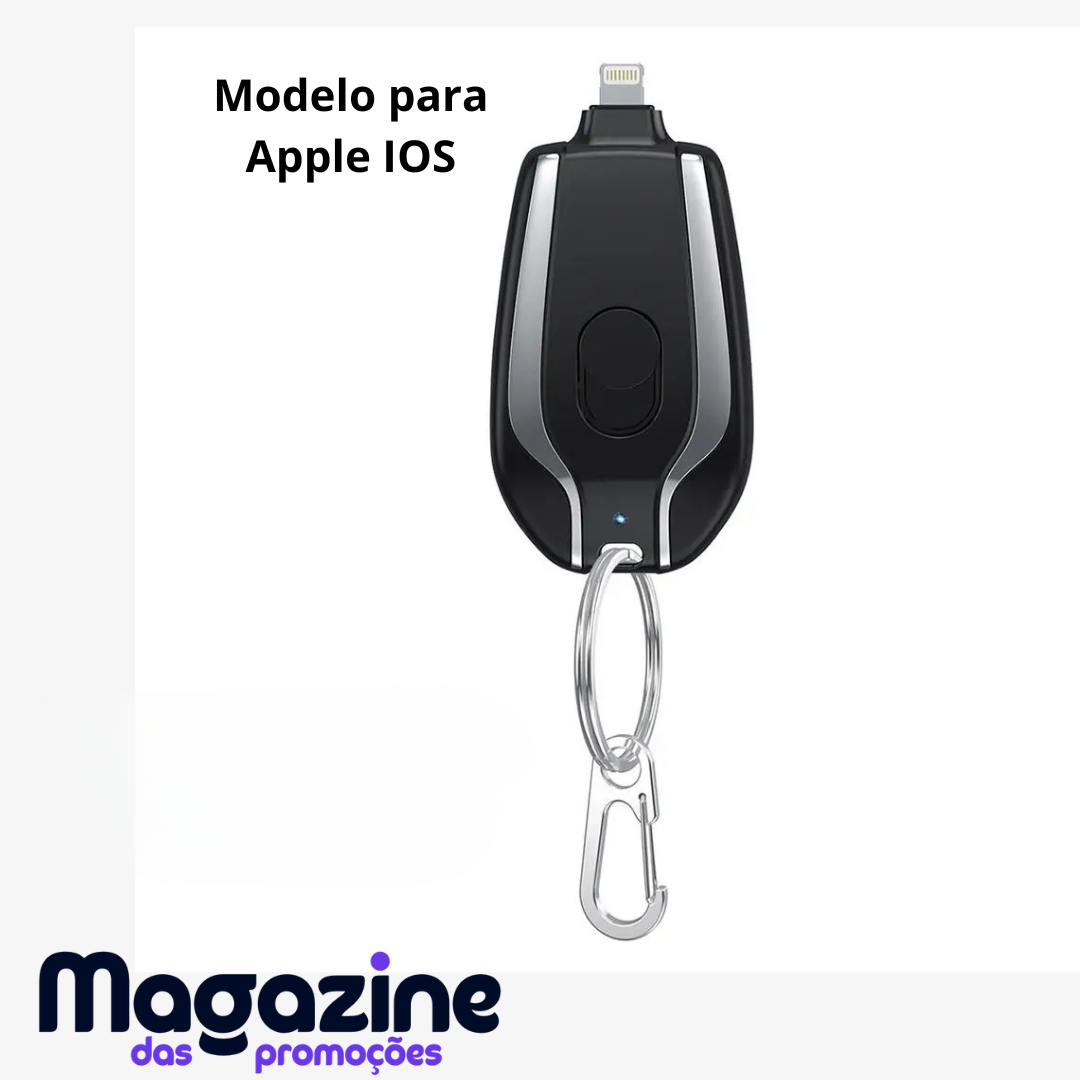 Carregador Portátil chaveiro | PowerCarry® | Android e Apple IOS
