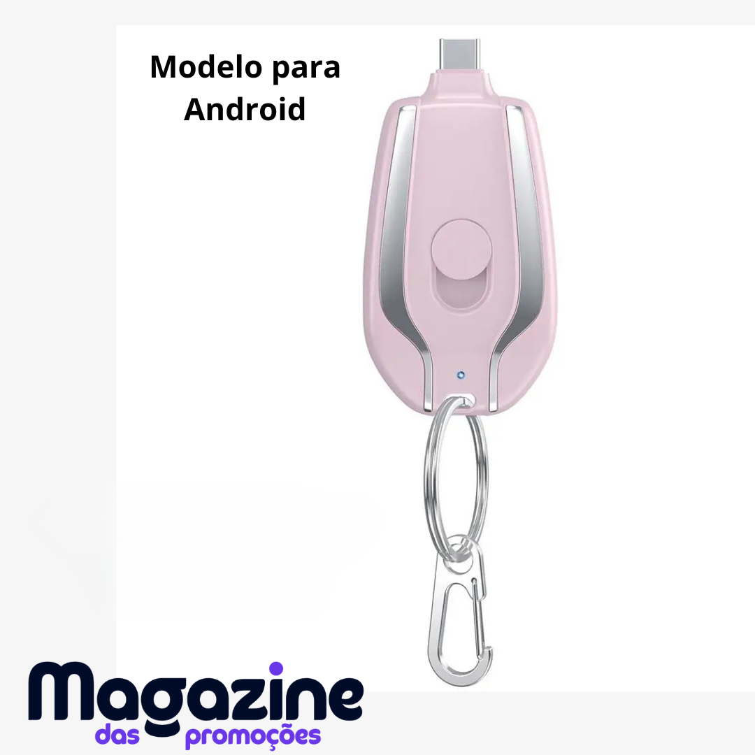 Carregador Portátil chaveiro | PowerCarry® | Android e Apple IOS