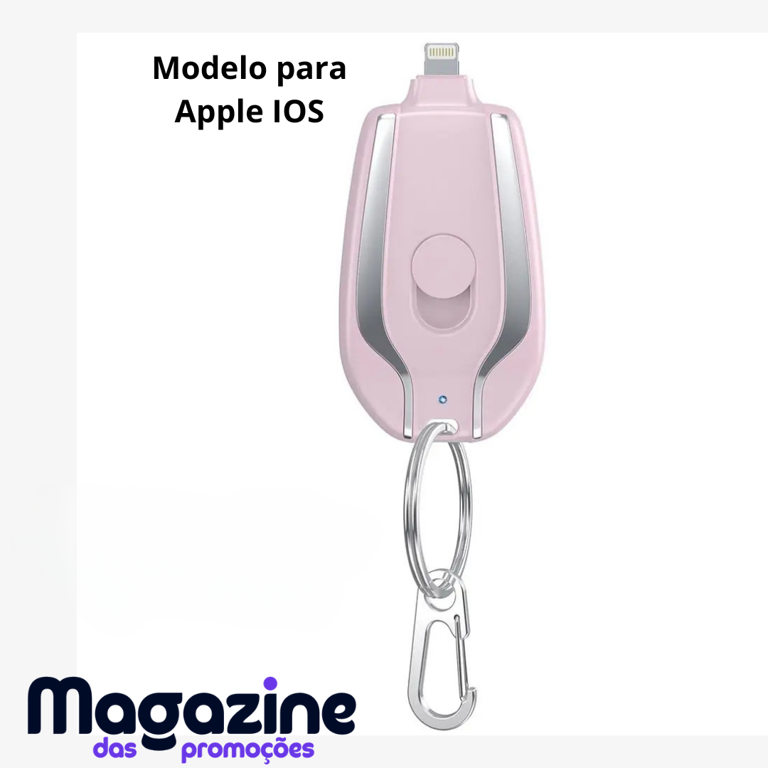 Carregador Portátil chaveiro | PowerCarry® | Android e Apple IOS