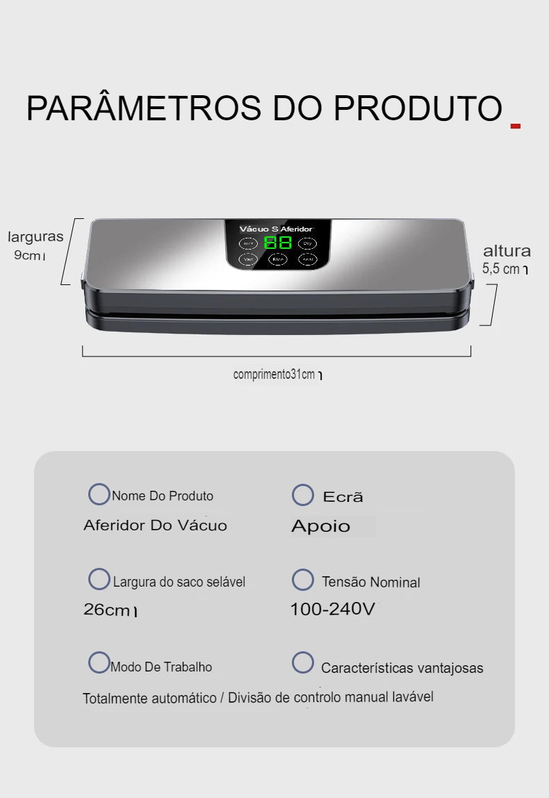 Seladora à vácuo Portátil | SelaVacuum Pro®