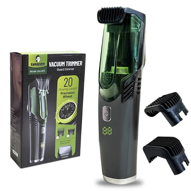 Máquina de Barbear com aspirador e dispense | Aparador de Pelos - TrimClear Pro Max - dispense aspirador sem fio