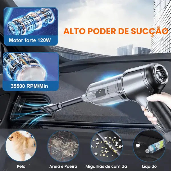 Aspirador Portátil multifuncional | SwiftVac Pro® | FRETE GRÁTIS