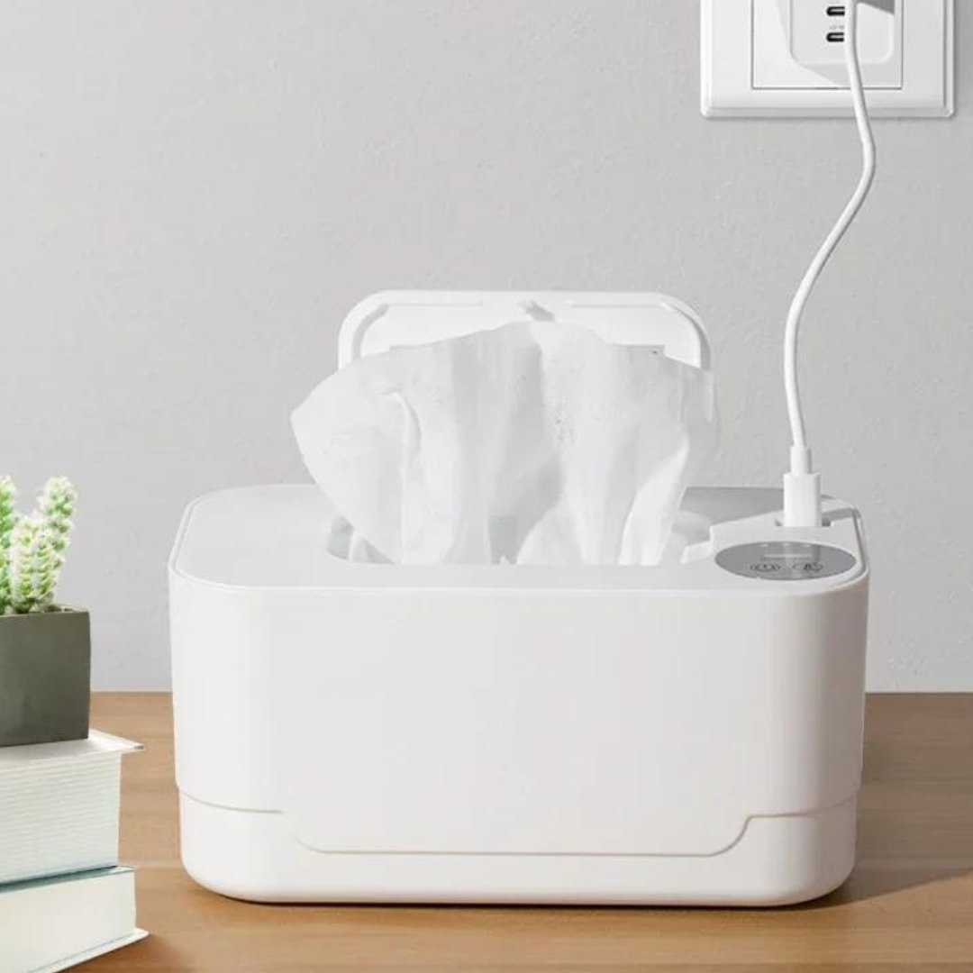 Aquecedor de Lenços Umedecidos com Display LED e Carregador USB Portátil