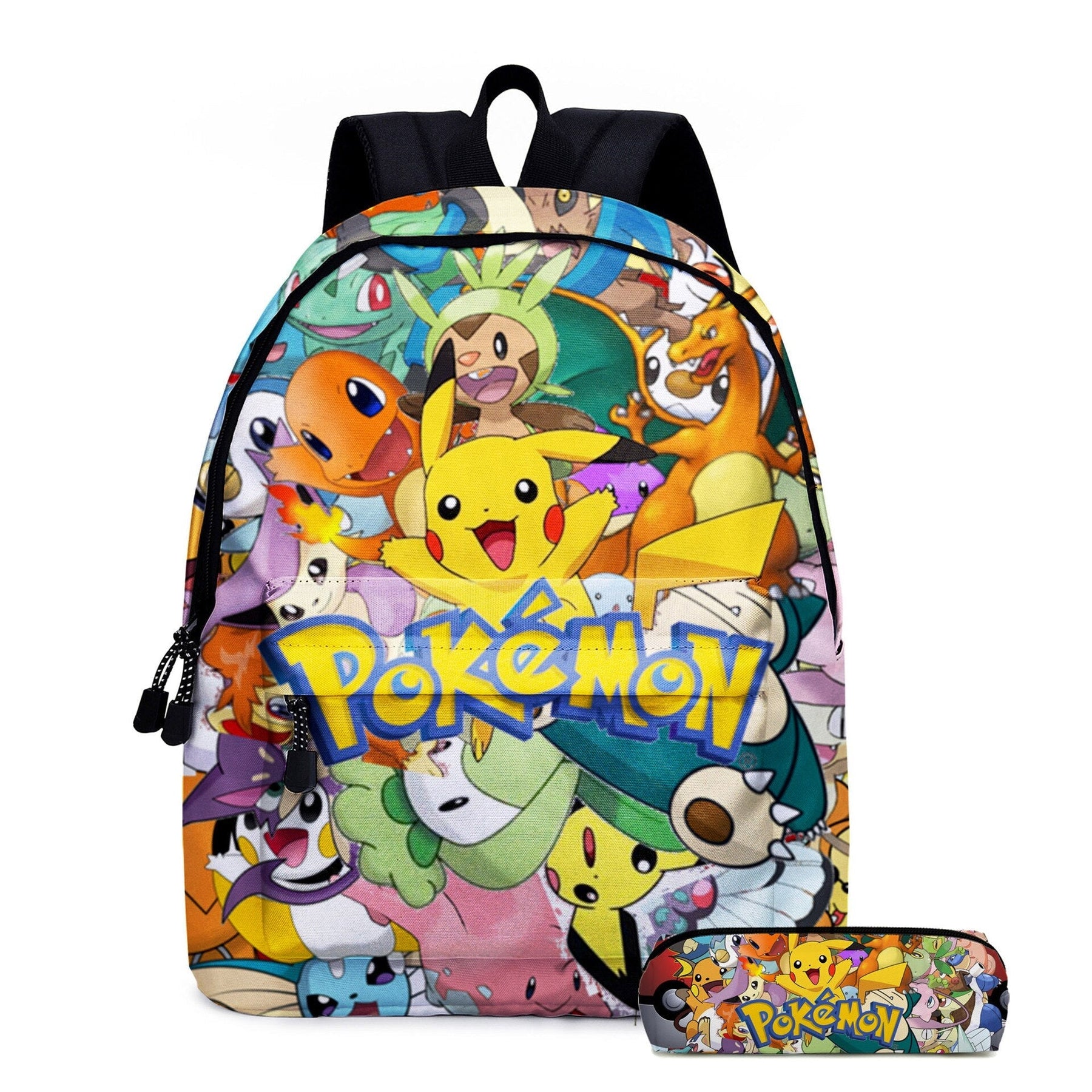 Kit Mochila + Estojo Escolar Infantil Pokémon