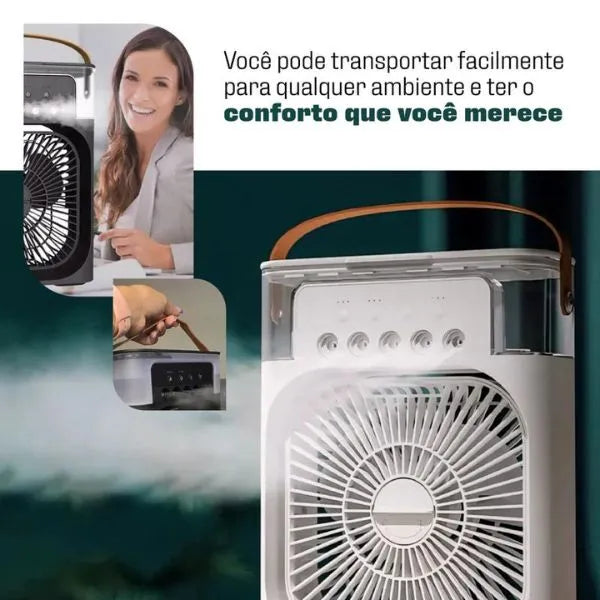 Mini Ventilador de ar com Umidificador Portátil | HydraCool®