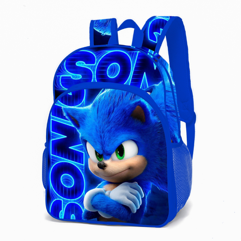 Mochila Escolar Infantil Sonic - Promoção Lancheira e estojo de Brinde