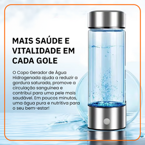 Garrafa Água Hidrogenada - HydroBottle Pro - Garrafa Técnologica que Transforme sua água comum em uma água hidrogenada para uma vida mais saudável