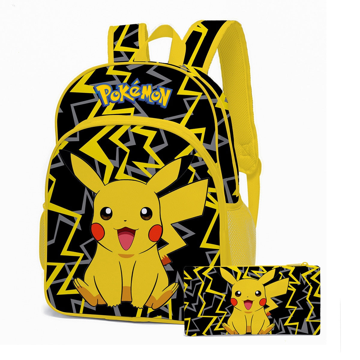 Kit Mochila + Estojo Escolar Infantil Pokémon