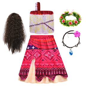 Fantasia Conjunto Infantil Disney - Moana 2 Coroa de flores 2024