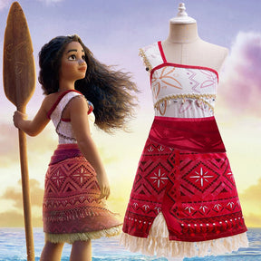 Fantasia Infantil Disney - Moana 2 *Saia luxo e Flor* e *Saia Luxo e Peruca*