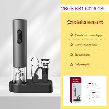 Abridor de Vinhos Elétrico | WineEase® - Sofisticado conjunto de abridor de Vinhos elétrico.