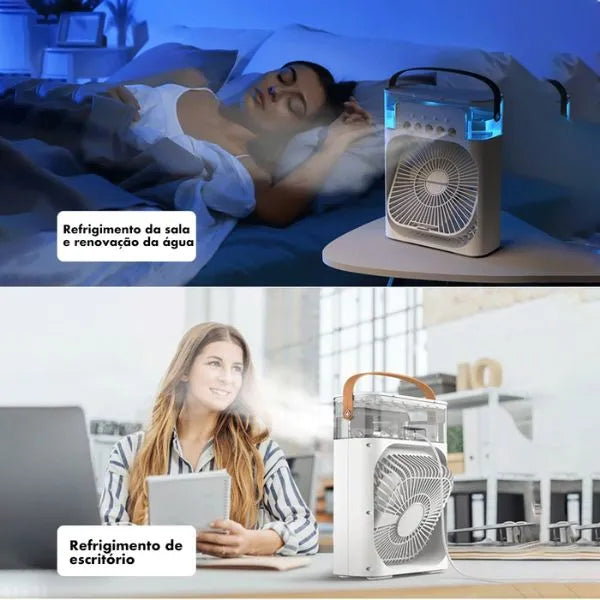 Mini Ventilador de ar com Umidificador Portátil | HydraCool®