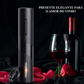 Abridor de Vinhos Elétrico | WineEase® - Sofisticado conjunto de abridor de Vinhos elétrico.