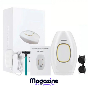 Depilador a Laser Portátil - PureLaser MAx® - Indolor e elétrico + Brinde - Óculos de proteção UV