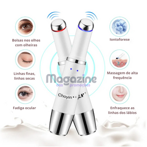 Massageador facial elétrico | LightCare Max® | + Brinde Caneta ocular Vibratória anti olheira