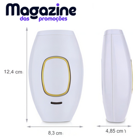Depilador a Laser Portátil - PureLaser MAx® - Indolor e elétrico + Brinde - Óculos de proteção UV