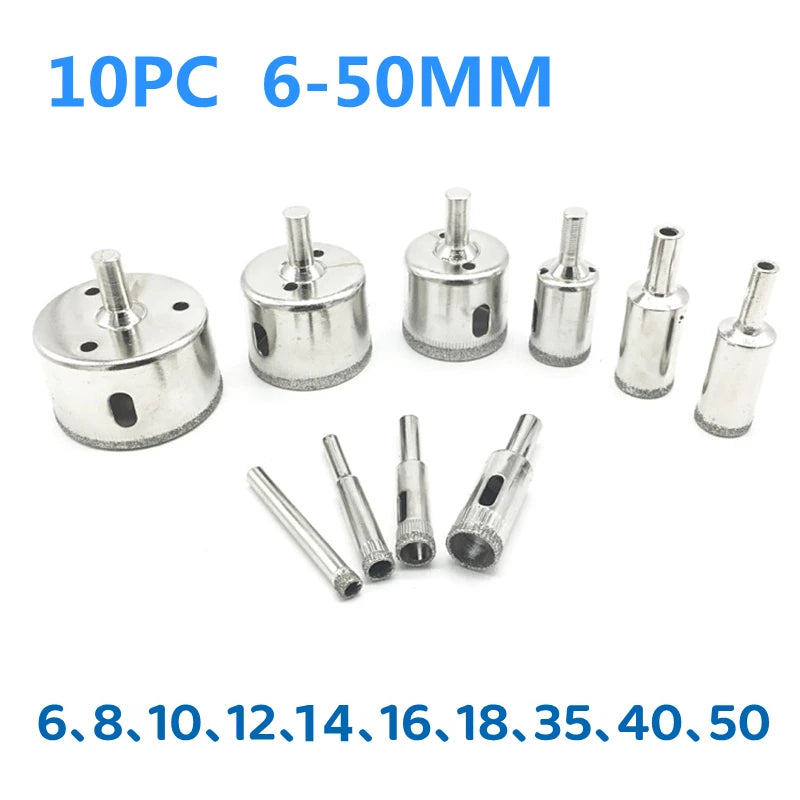 Broca Diamantada | DiamondCore Pro® - Kit com 10 serra copo diamantada