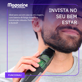 Máquina de Barbear com aspirador e dispense | Aparador de Pelos - TrimClear Pro Max - dispense aspirador sem fio