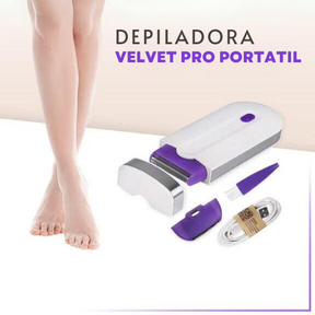 Depilador feminino Indolor | Velvet ProMax® - Kit de depilação feminino indolor, Cabo USB para recarregar, ideal para corpo, rosto, perna, axilas e virilhas!