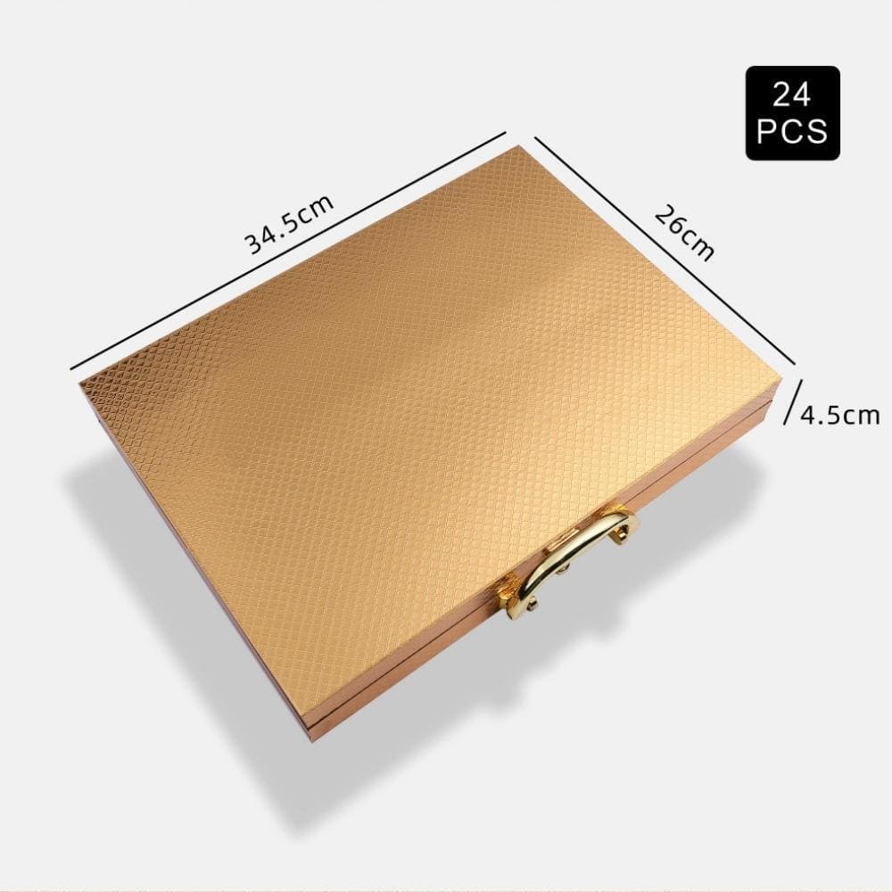 Jogo de Talheres Inox 24 Peças Premium Multicolor